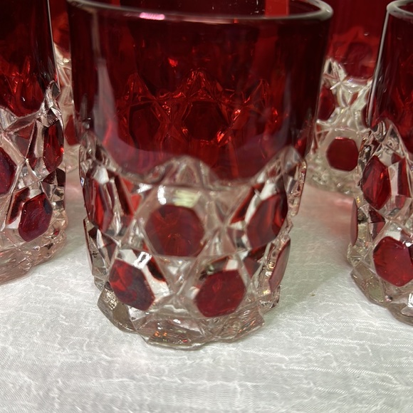 Vintage Block Pitcher/6 Glasses - Picture 8 of 10